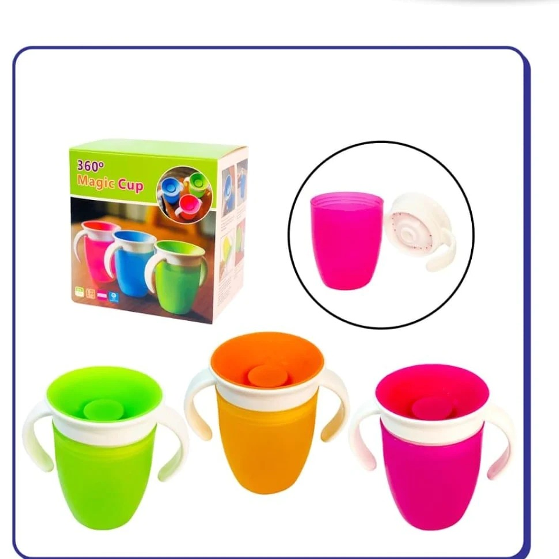 Vaso Antiderrame Magic 360 Rosado VADM01 1