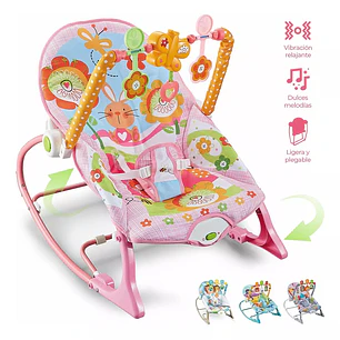 Silla Nido Musical Vibradora Rosada +0M