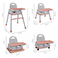 Silla Comedor Bebe 4 En 1 Rosada SLL4103 - thumbnail 2