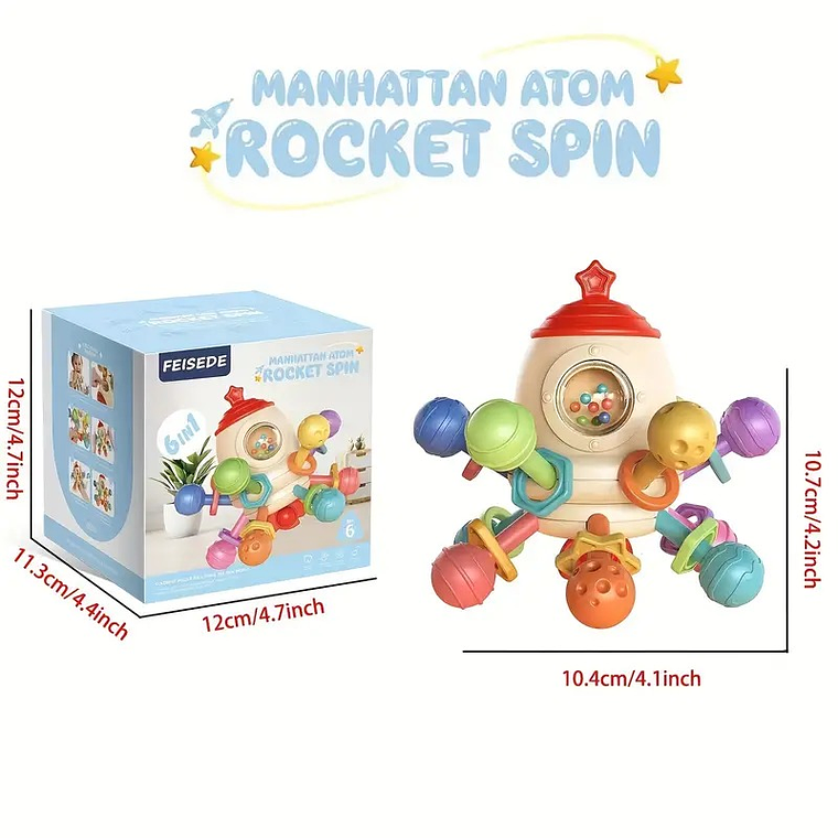 Juguete de Dentición Rocket Spin 6 en 1 2