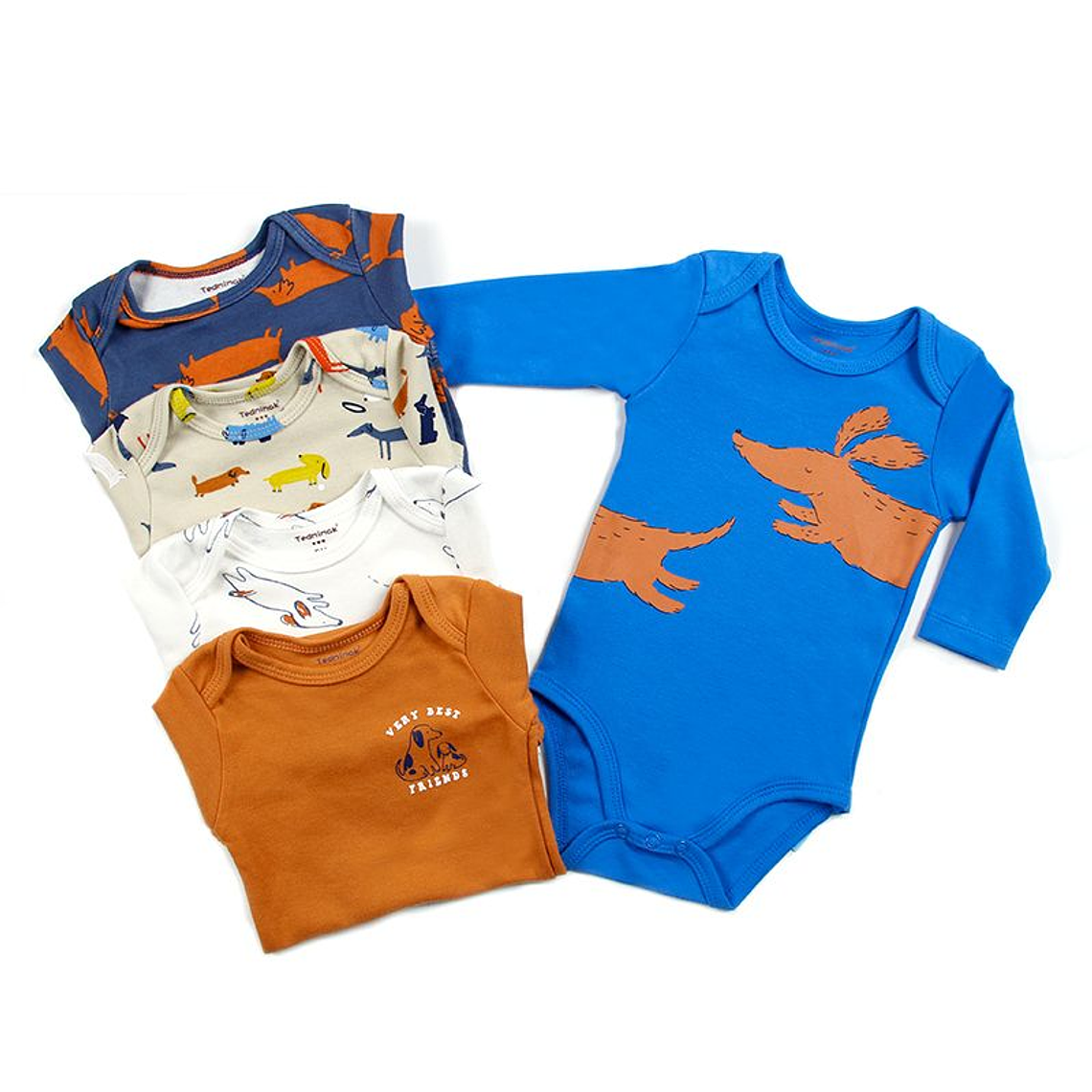 Set 5 Bodys Manga Larga 9/12 Meses 12S4MLH29 1
