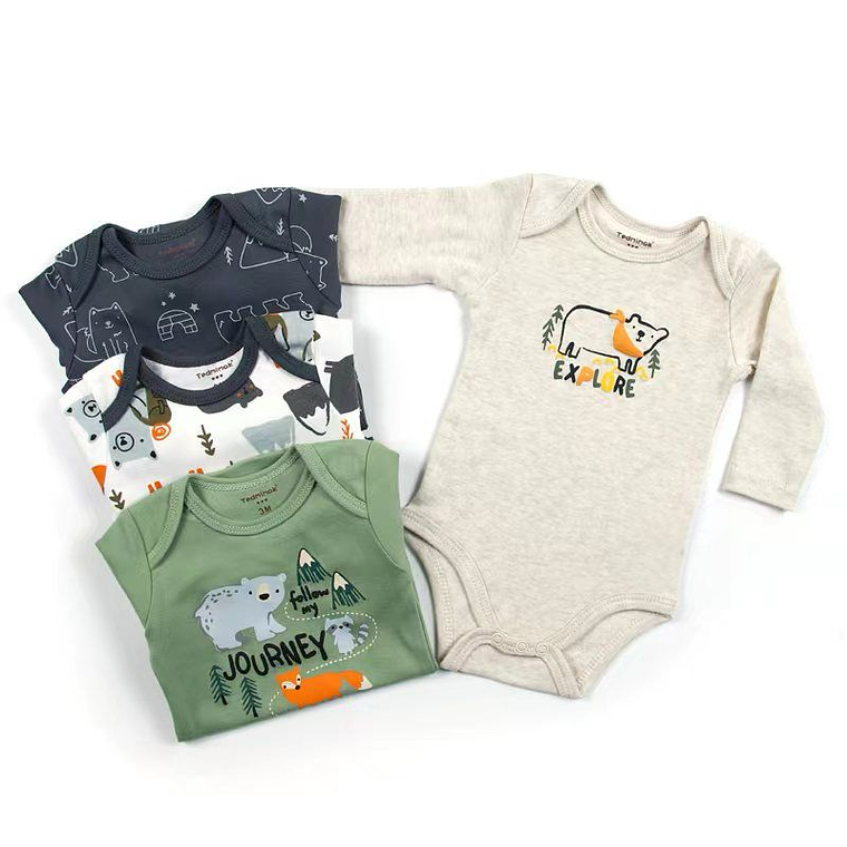 Set 4 Bodys Manga Larga 12/18 Meses 18S4MLH30 1