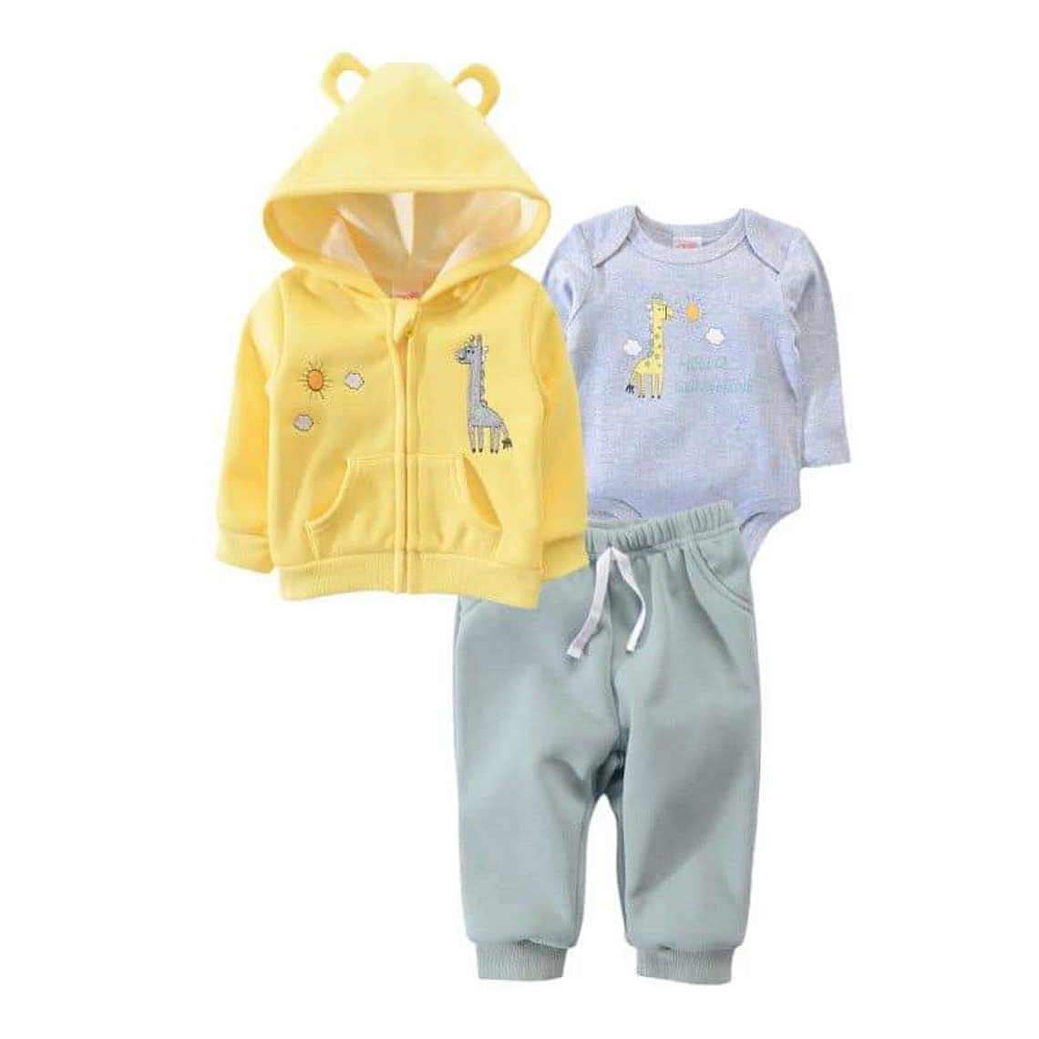 Set Buzo 3 Piezas Forrado 3/6 Meses 36BZH90 2