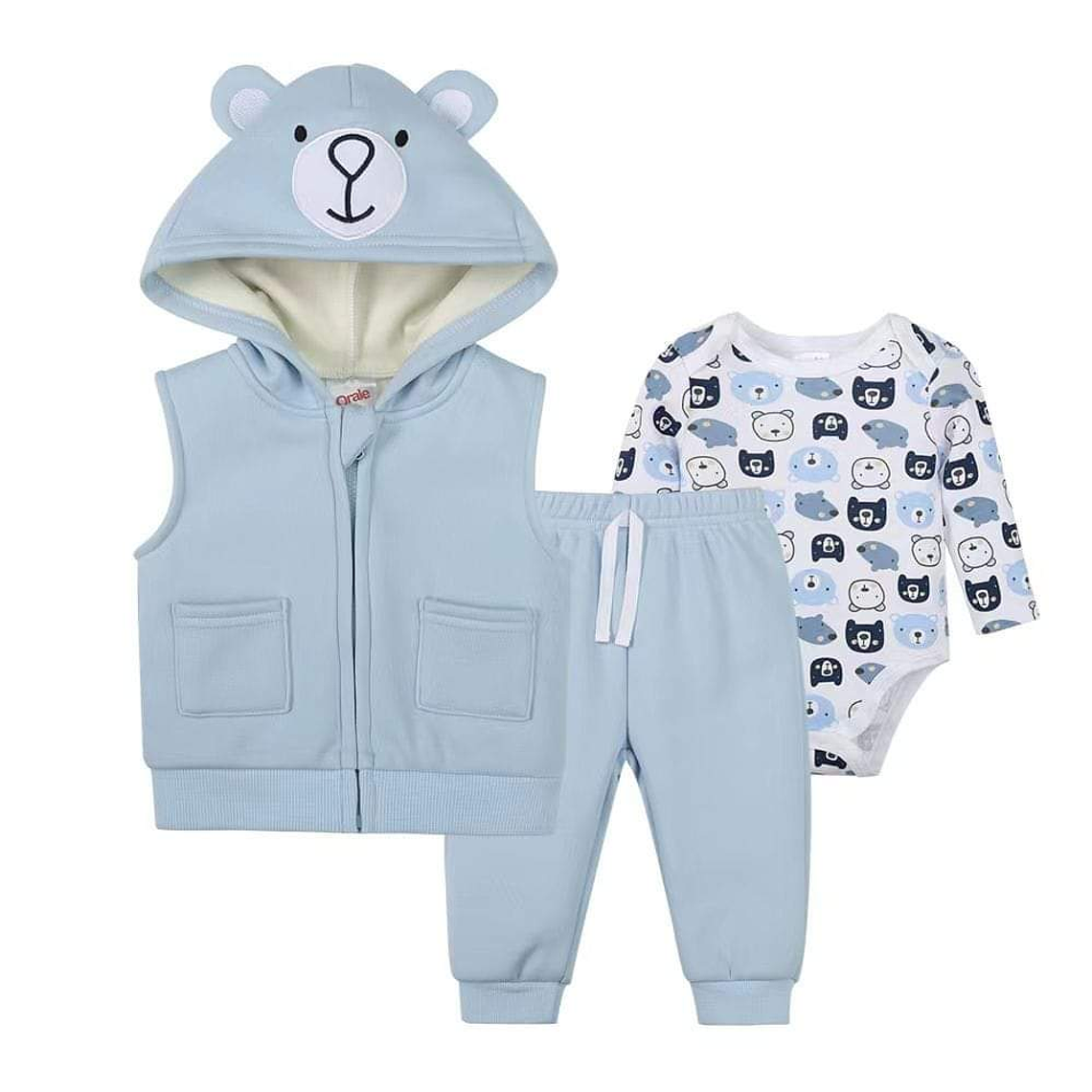 Set Buzo 3 Piezas Forrado 0/3 Meses 03BZH93 1