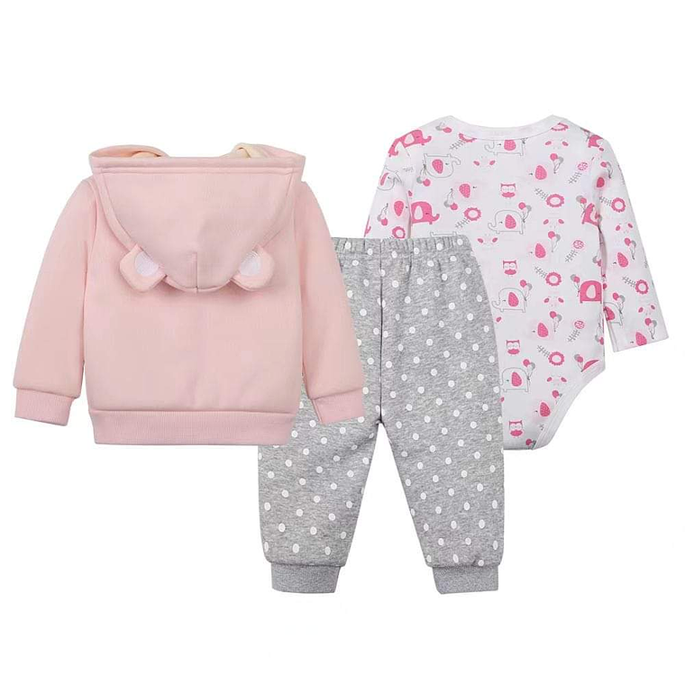 Set Buzo 3 Piezas Forrado 3/6 Meses 36BZM91 3