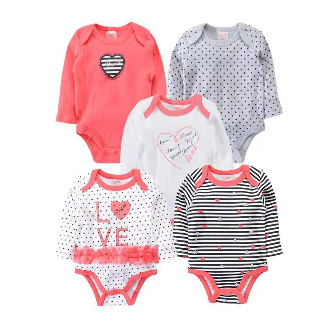 Set 5 Bodys Manga Larga 24 Meses 24BML530 1