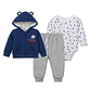 Set Buzo 3 Piezas Forrado 24 Meses 24BZH95 - Miniatura 1