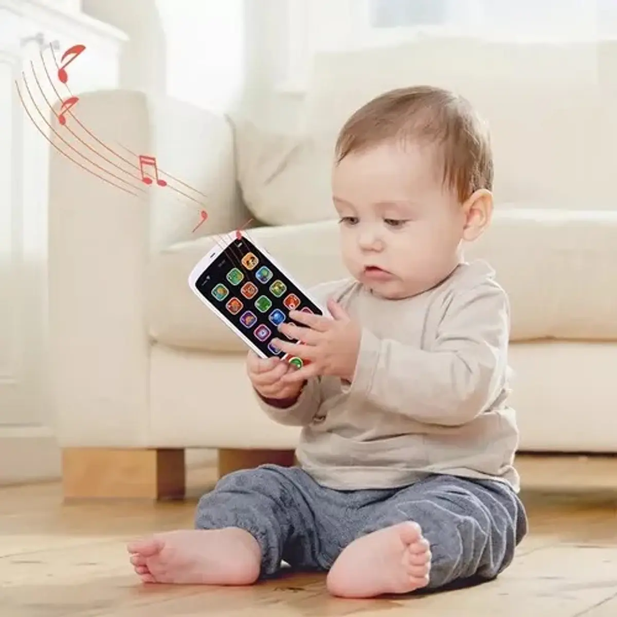 Celular Smart Phone Aprendizaje Sonidos Y Luces Bebé