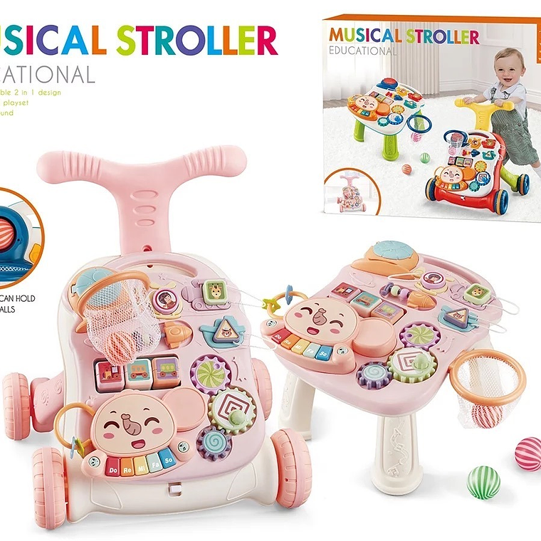 Caminadora + Mesa Didactica Rosada  2