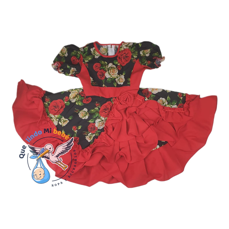 Vestido Huasita Floreado 18/24 Meses 24VCH02 1