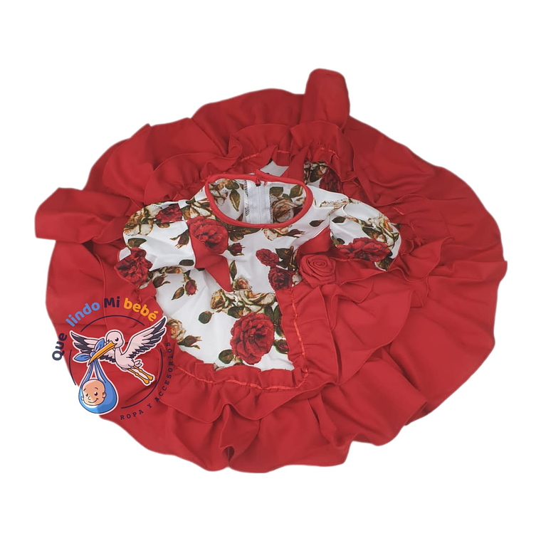 Vestido Huasita Floreado 9/12 Meses 12VCH05 2