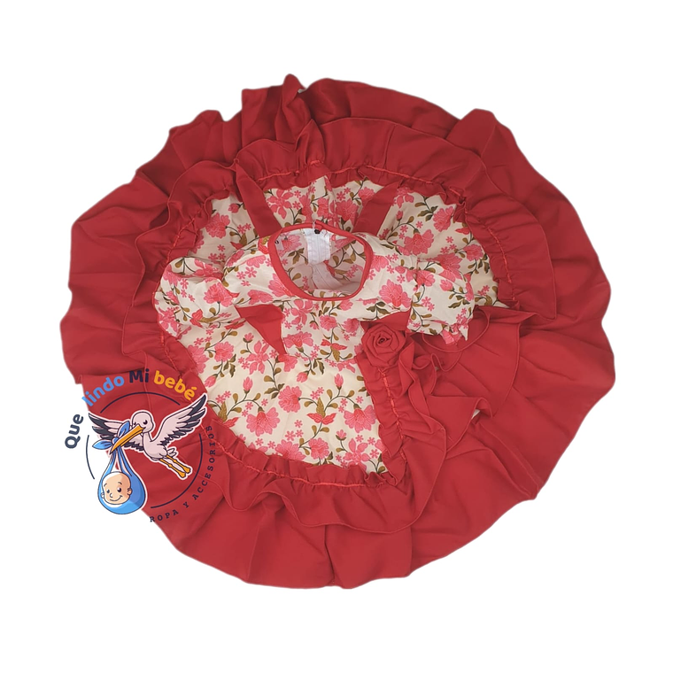 Vestido Huasita Floreado 9/12 Meses 12VCH06 2