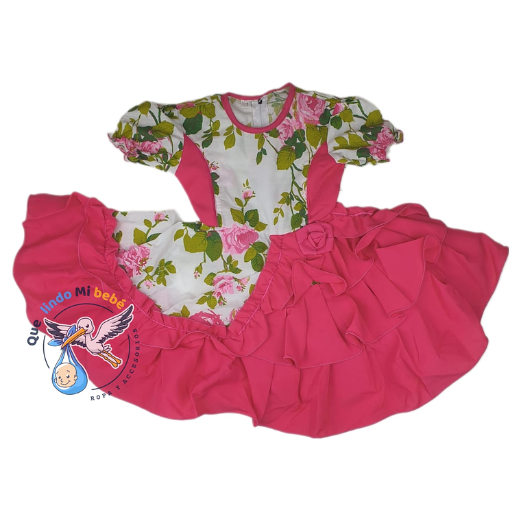 Vestido Huasita Floreado 9/12 Meses 12VCH08 1