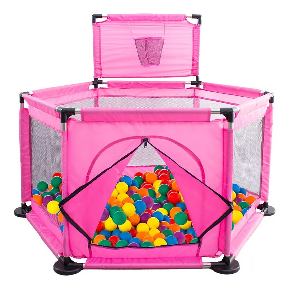 Corral Para juegos Rosada Con 30 Pelotitas  1