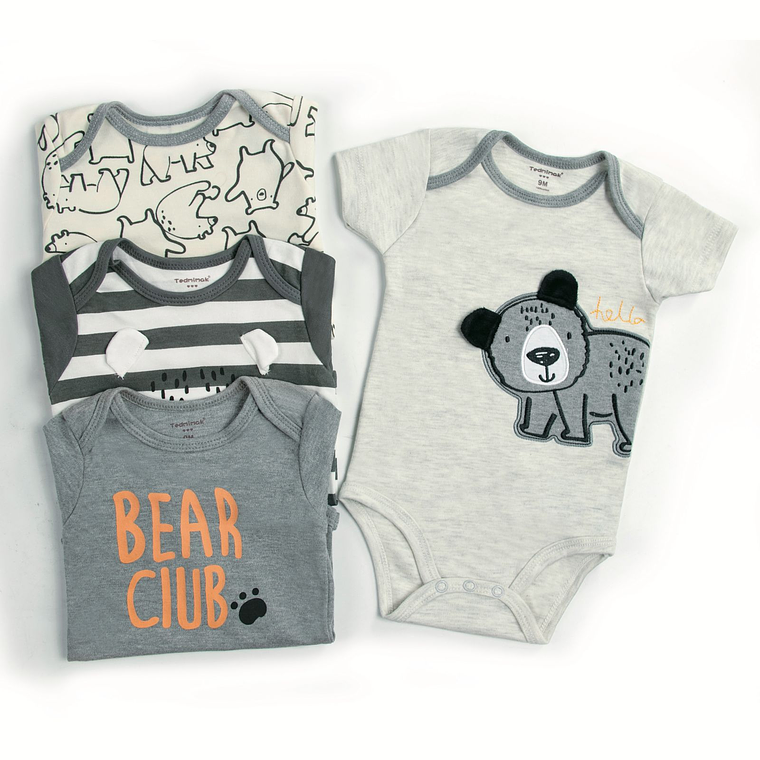 Set 4 Bodys Manga Corta 9/12 Meses 12BMC64 1