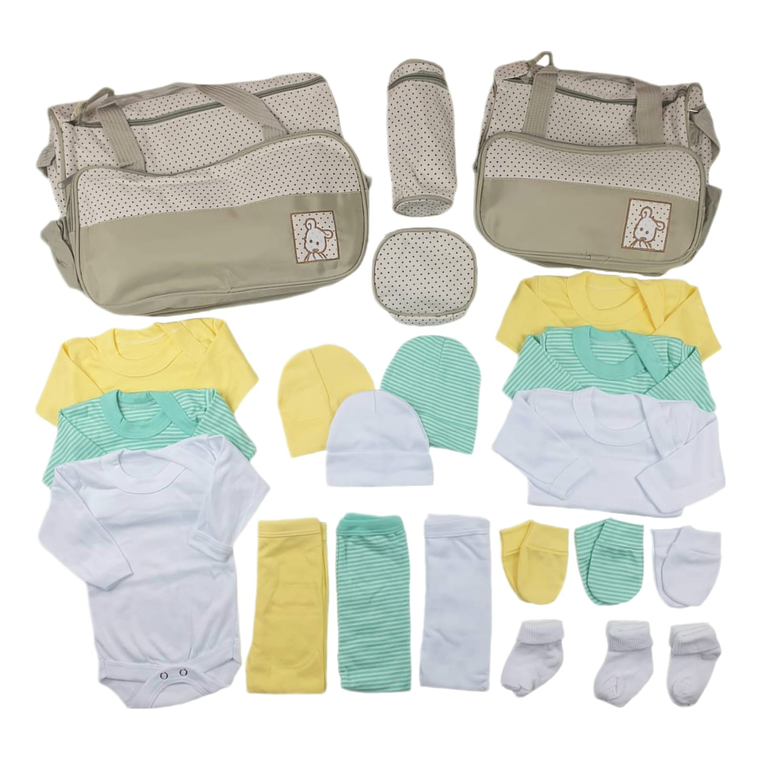 Pack Bolso 5 Piezas + Ajuar 18 Piezas 0/3 Meses 1