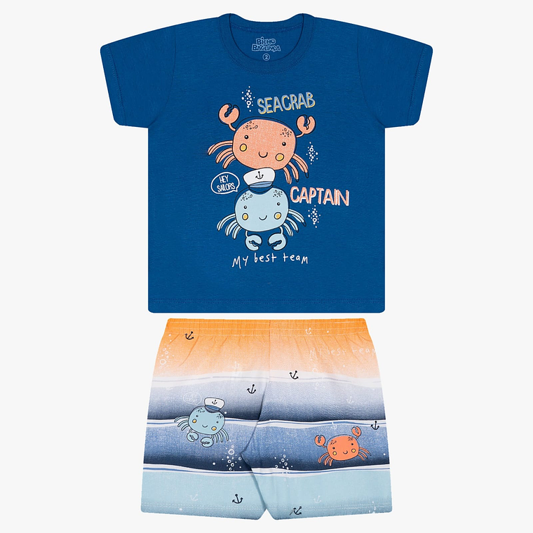 Conjunto Short Polerita 18/24 Meses Royal 2
