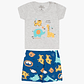 Conjunto Short Polerita 3/6 Meses Jungle Friends Gris - thumbnail 2