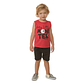 Conjunto Short Polerita 18/24 Meses Monster Rojo - Miniatura 1