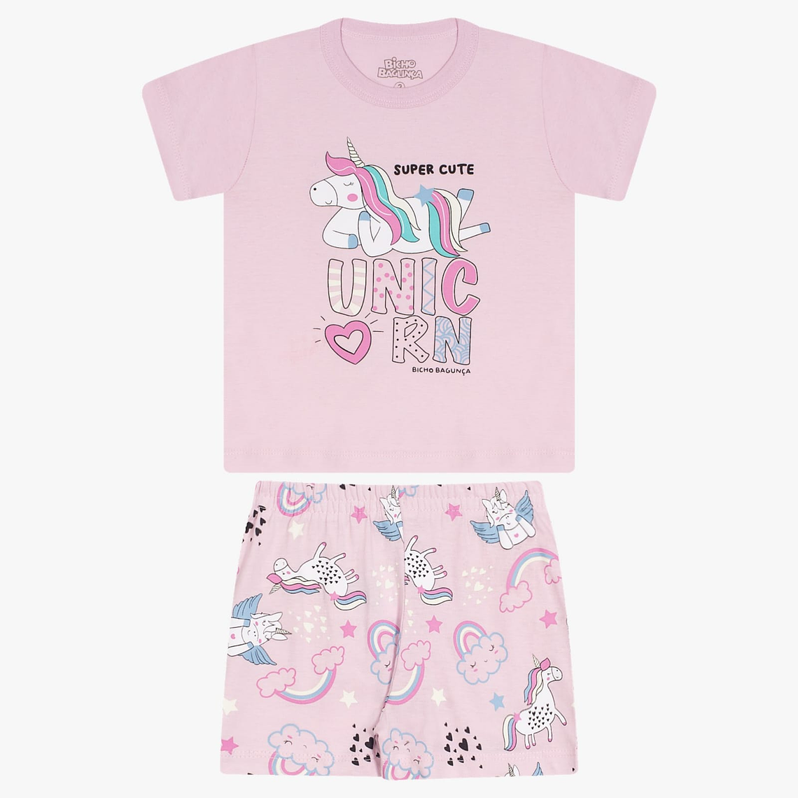Pijama Unicornio 2 Piezas 18/24 Meses Rosado 1