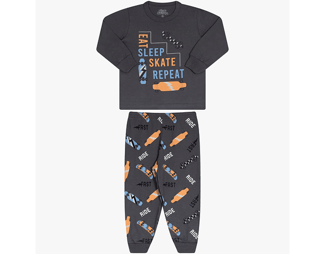 Pijama Skate 2 Piezas 12/18 Meses Gris