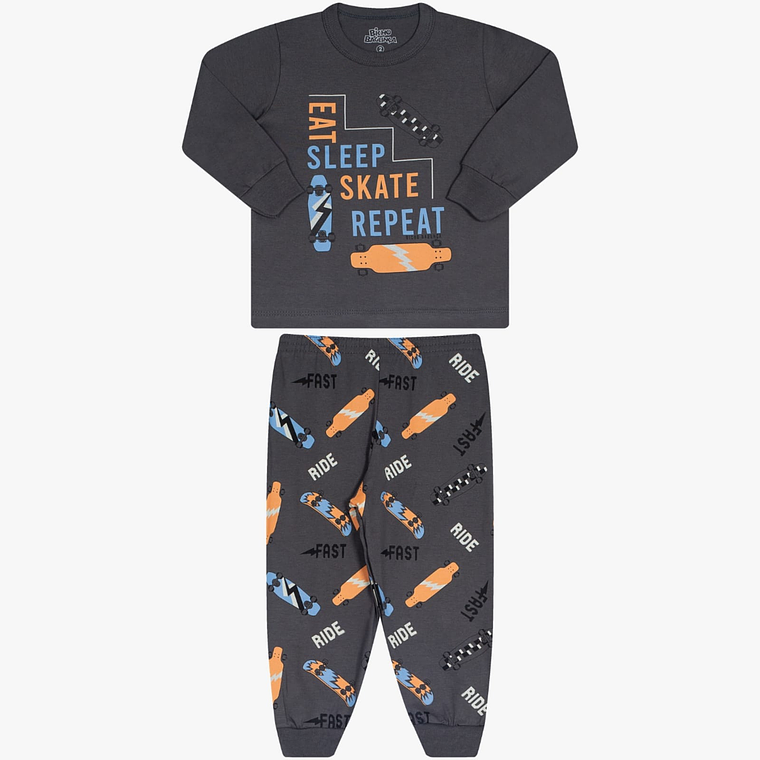 Pijama Skate 2 Piezas 18/24 Meses Gris 1