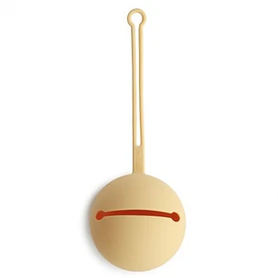 Funda Estuche Porta Chupete De Silicona Beige