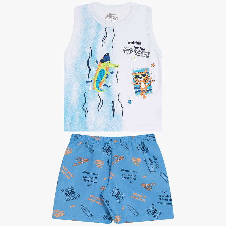 Conjunto 2 Piezas 36 Meses Big Wave Blanco 1