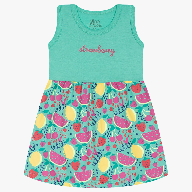 Vestido Algodón Stamberry 18/24 Meses Verde 2