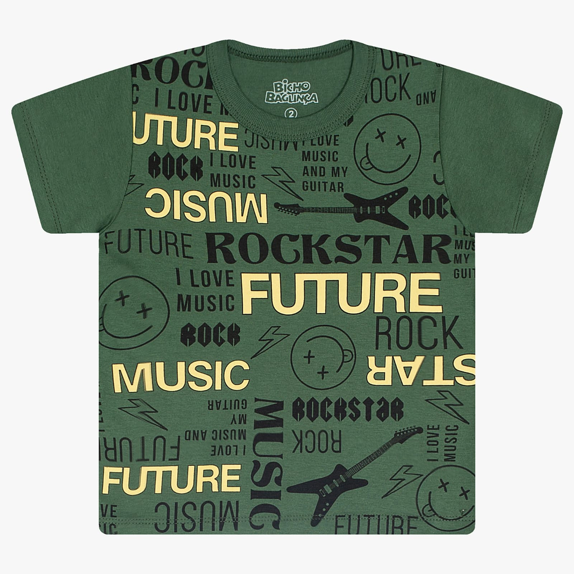 Polerita Algodón Rockstar 12/18 Meses Verde 1