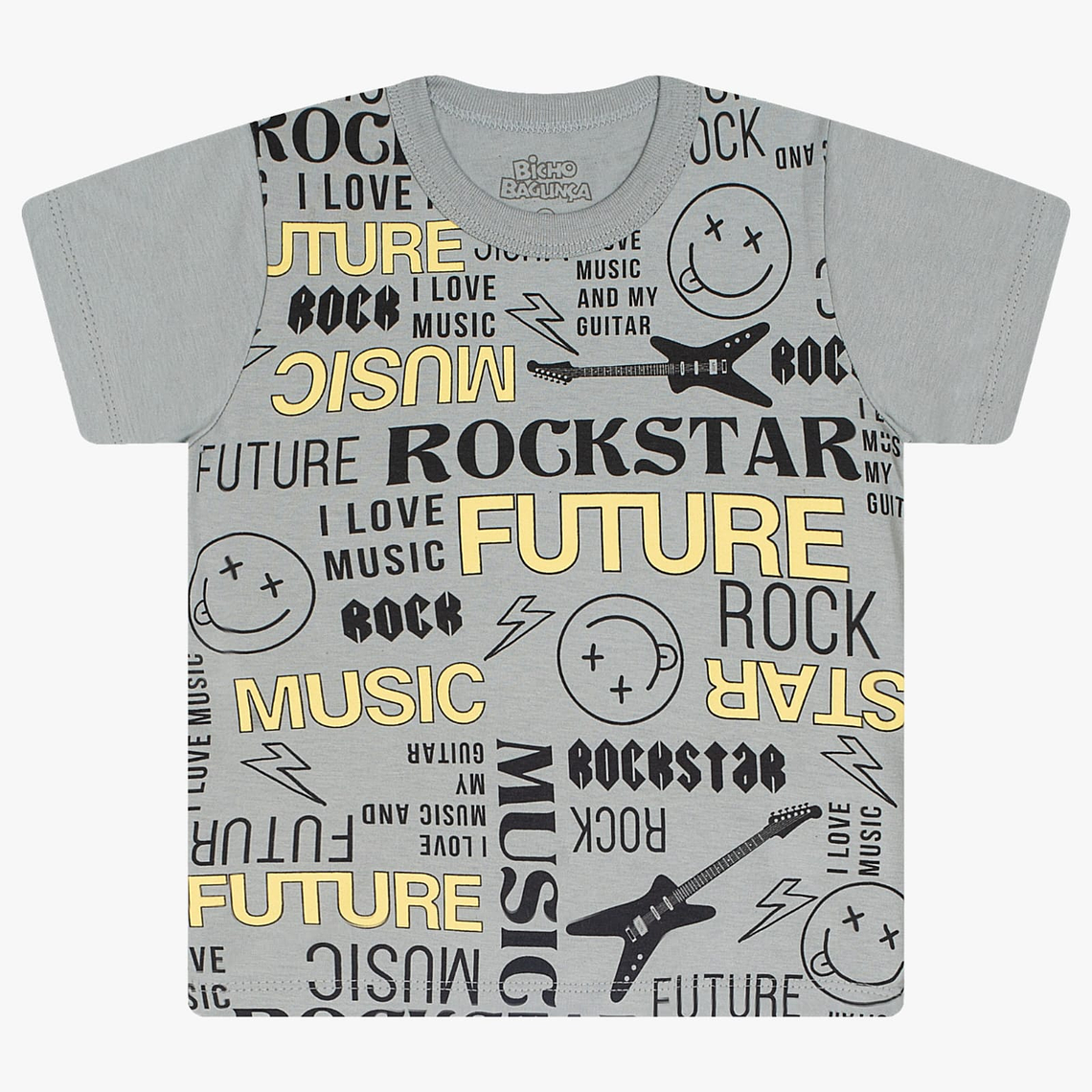 Polerita Algodón Rockstar 18/24 Meses Gris 2