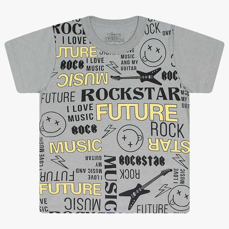 Polerita Algodón Rockstar 18/24 Meses Gris 2
