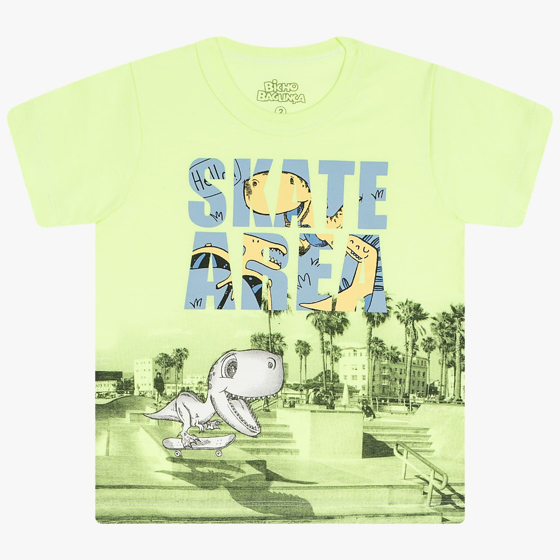 Polerita Algodón Dino Skate 18/24 Meses Verde 1