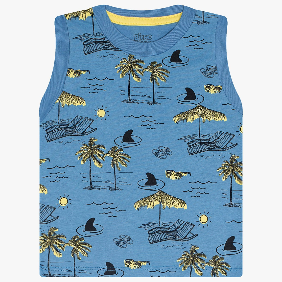 Polerita Algodón Palmeras 18/24 Meses Azul 2