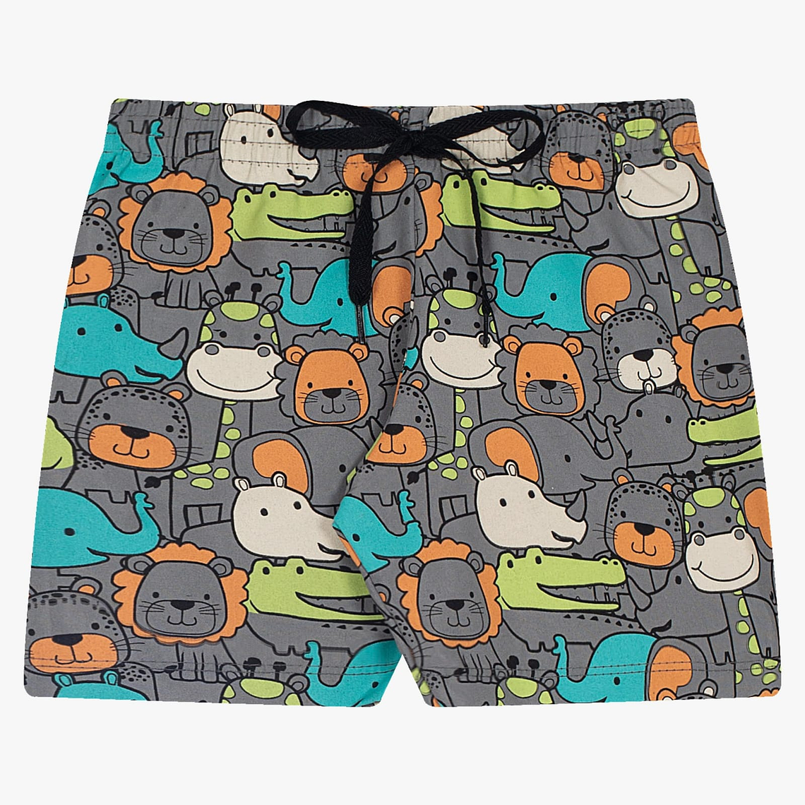 Bermuda Animalitos 12/18 Meses Gris 1