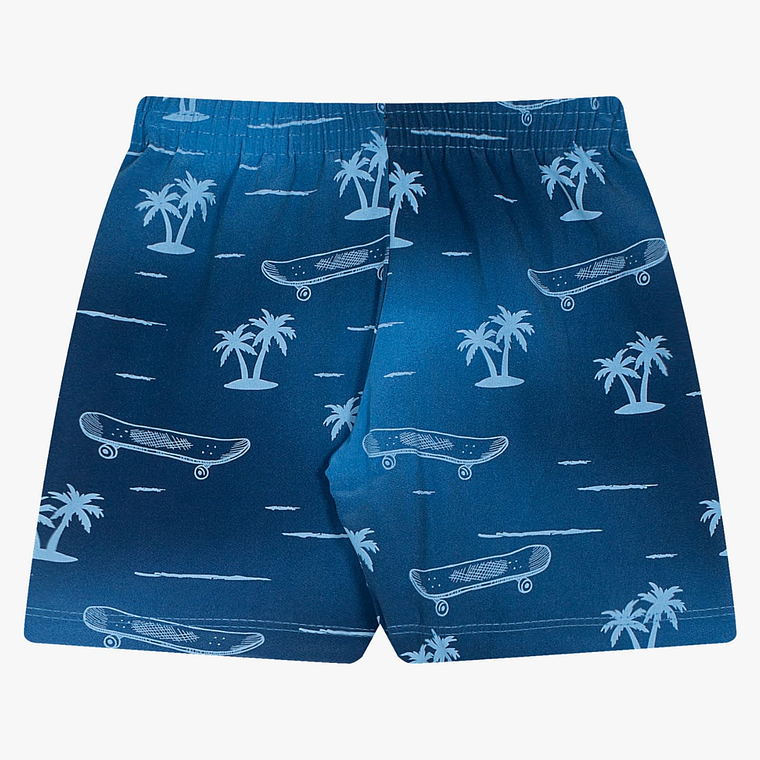 Bermuda Palmeras 12/18 Meses Azul 2