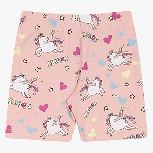 Bermuda Magical 18/24 Meses Unicornio Rosa Perla