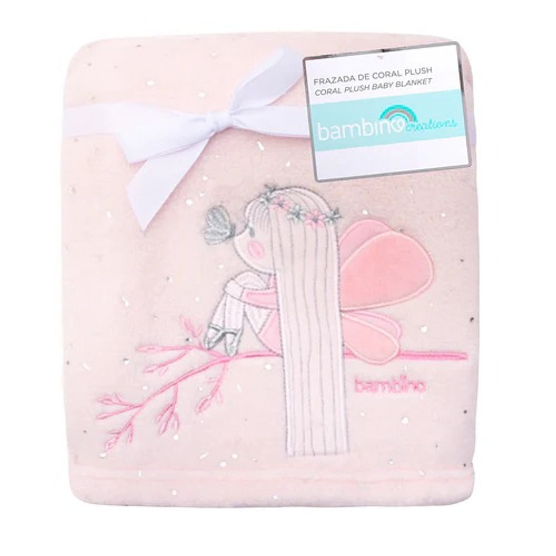 Frazada Plush Rosada Bambino Rosada Mariposa 1
