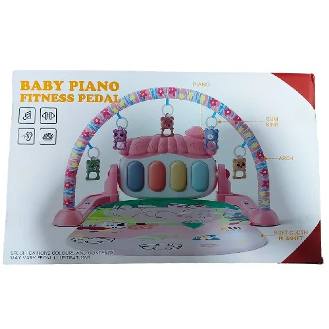 Gimnasio Multifuncional Piano Rosado +0M 2