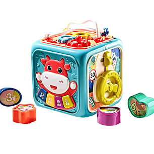 Cubo de Actividades 6 en 1 con Musica Verde +18M