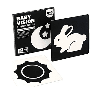 Tarjetas de Estimulación Visual Alto Contraste 0 a 3 Meses +0M