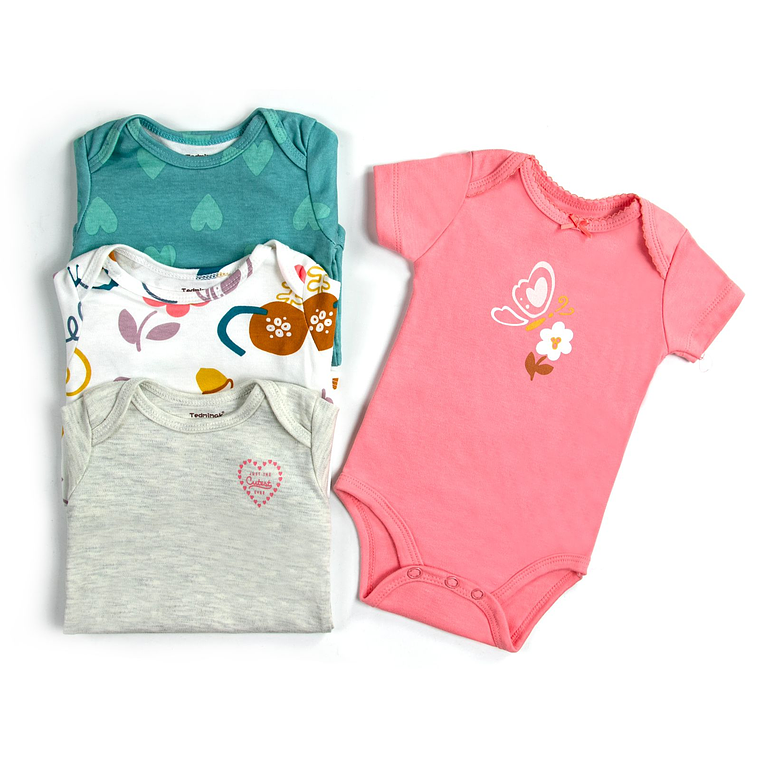 Set 4 Bodys Manga Corta 12/18 Meses 18BMC15 1