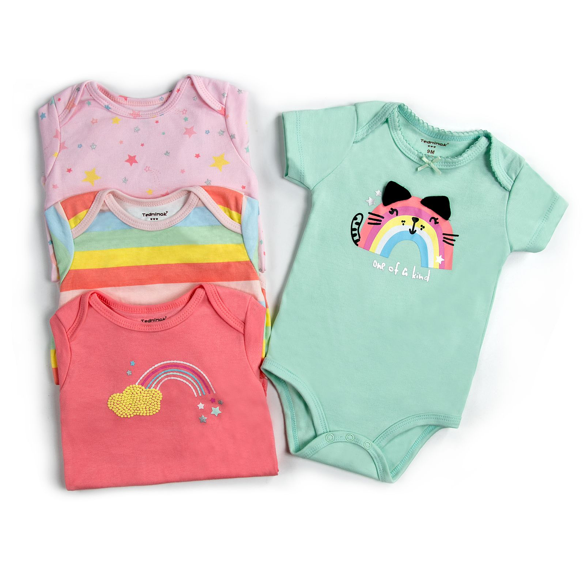 Set 4 Bodys Manga Corta 9/12 Meses 12BMC16 1
