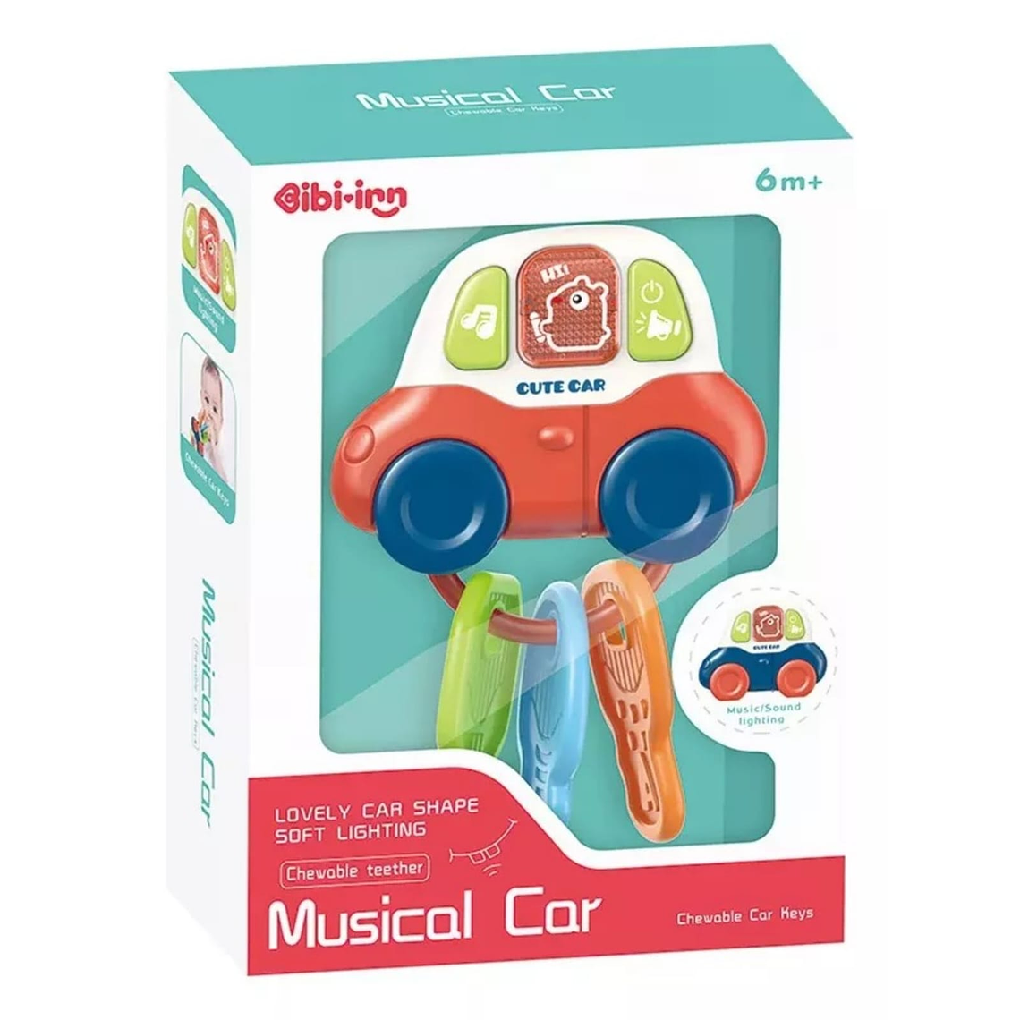 Juguete Montessori Llave De Coche Musical +6M 1