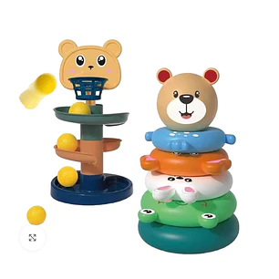 Juguete 2 en 1 Tobogán para Pelotas y Jenga +12M