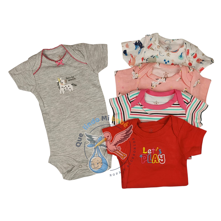 Set 5 Bodys Manga Corta 12 Meses  1