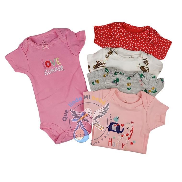 Set 5 Bodys Manga Corta 12 Meses 1