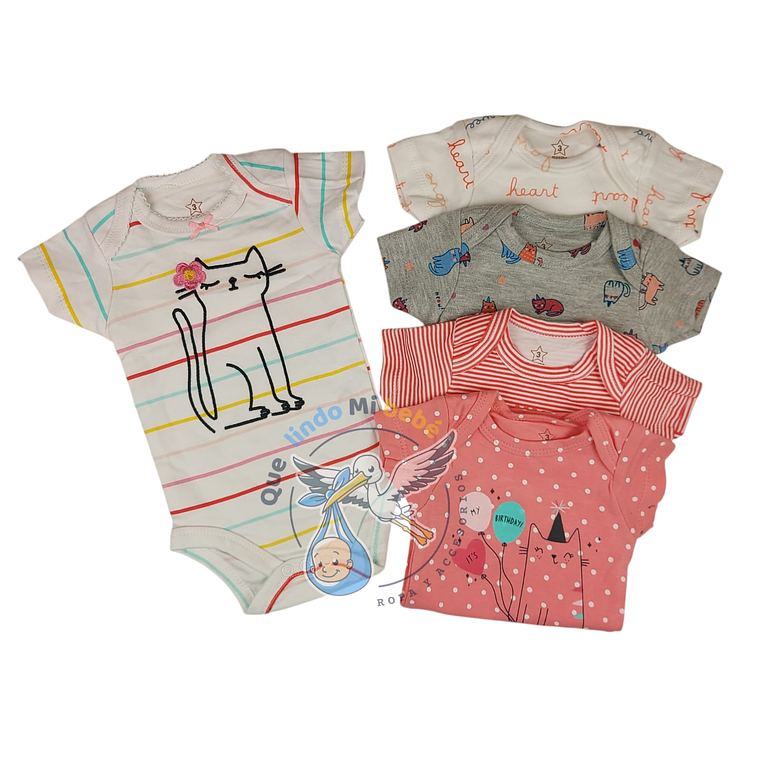 Set 5 Bodys Manga Corta 0/3 Meses 1