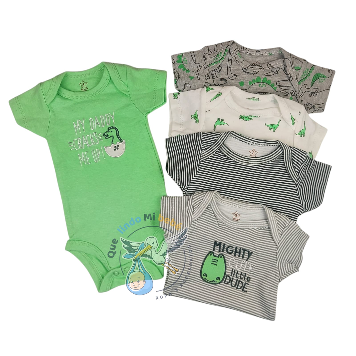Set 5 Bodys Manga Corta 18 Meses 1
