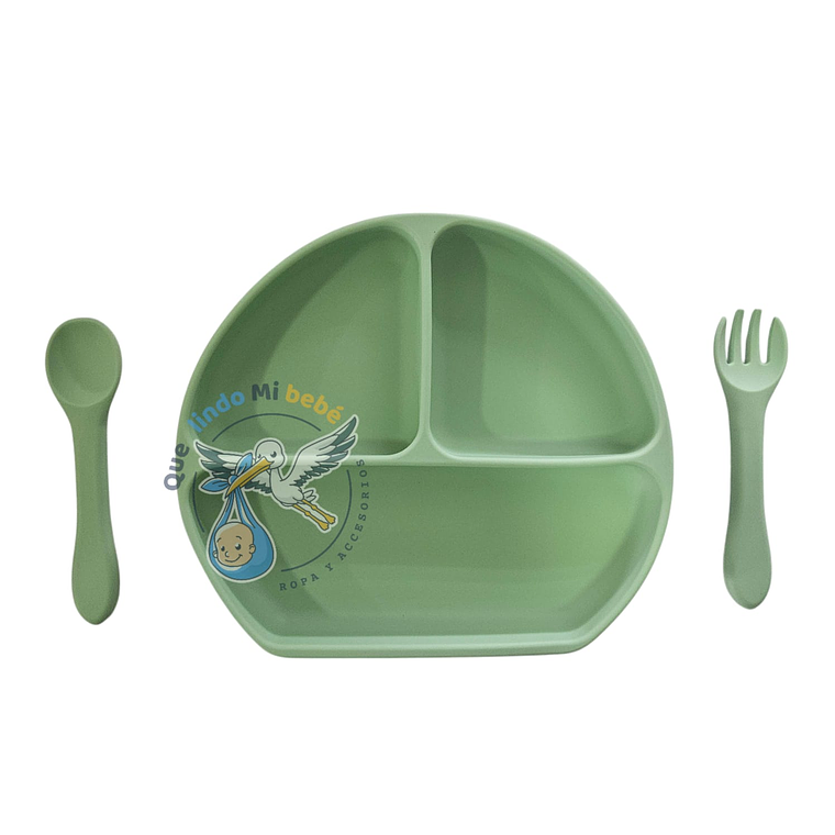 Set Alimentación Silicona Verde 3 Piezas Verde 1